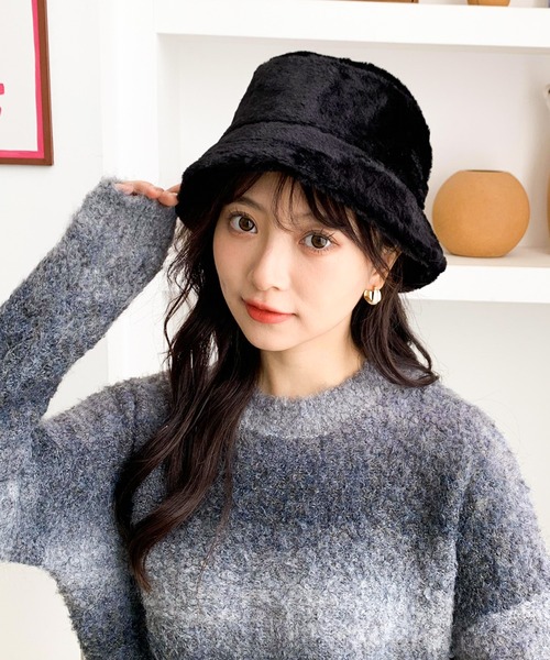 EPICKS（エピックス）の「ファーバケットハット（ハット・レディース・ブラック/ベージュ/アイボリー・F）」の20枚目の写真