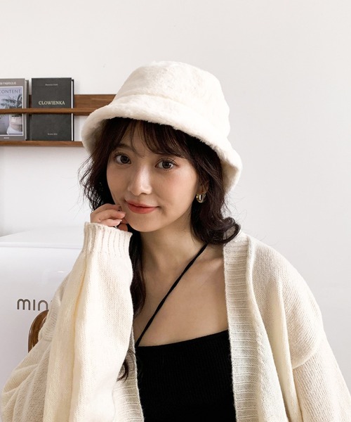 EPICKS（エピックス）の「ファーバケットハット（ハット・レディース・ブラック/ベージュ/アイボリー・F）」の17枚目の写真