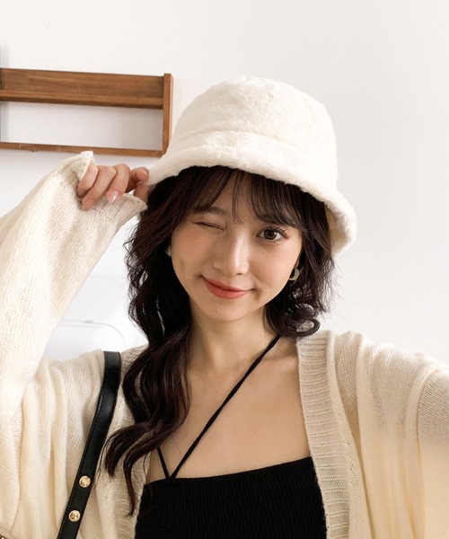 EPICKS（エピックス）の「ファーバケットハット（ハット・レディース・ブラック/ベージュ/アイボリー・F）」の16枚目の写真