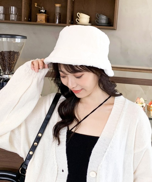 EPICKS（エピックス）の「ファーバケットハット（ハット・レディース・ブラック/ベージュ/アイボリー・F）」の13枚目の写真