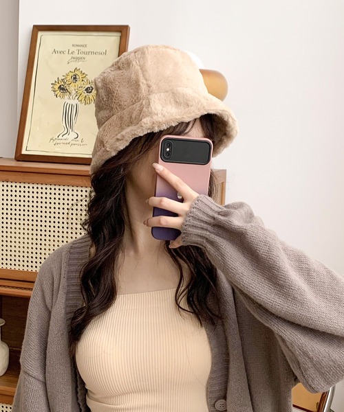 EPICKS（エピックス）の「ファーバケットハット（ハット・レディース・ブラック/ベージュ/アイボリー・F）」の6枚目の写真