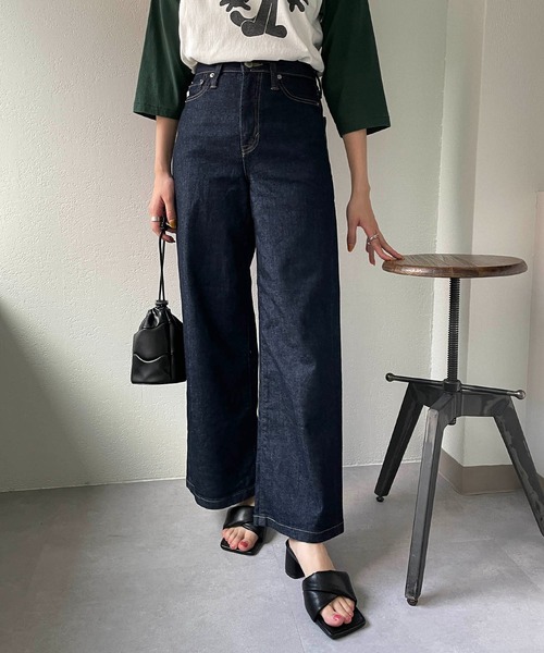 CAPRICIEUX LE'MAGE（カプリシューレマージュ）の「【SOMETHING/サムシング】LISAワイド（デニムパンツ・レディース・ネイビー/グレー・SMALL/X-SMALL）」の17枚目の写真