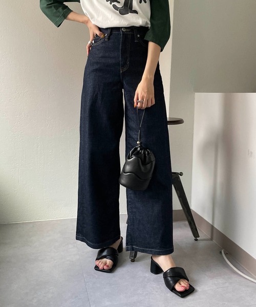 CAPRICIEUX LE'MAGE（カプリシューレマージュ）の「【SOMETHING/サムシング】LISAワイド（デニムパンツ・レディース・ネイビー/グレー・SMALL/X-SMALL）」の19枚目の写真