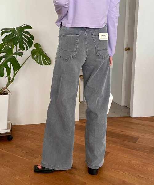 CAPRICIEUX LE'MAGE（カプリシューレマージュ）の「【SOMETHING/サムシング】LISAワイド（デニムパンツ・レディース・ネイビー/グレー・SMALL/X-SMALL）」の4枚目の写真