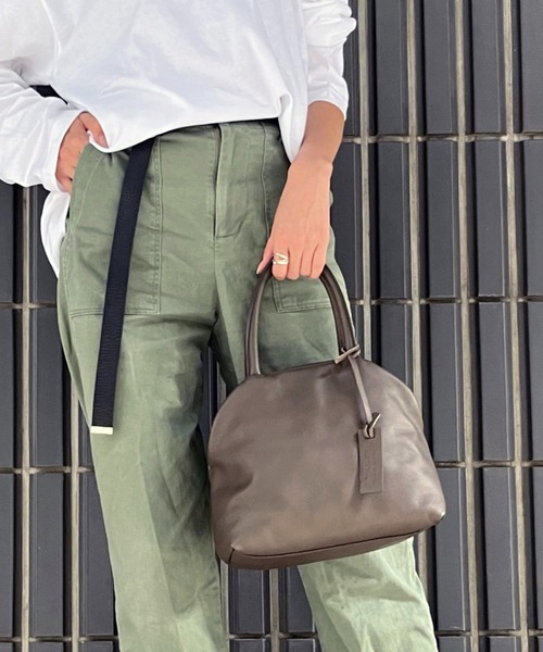 marco masi（マルコマージ）の「【MARCO MASI】シンプルボストンS（ボストンバッグ・レディース・オレンジ/ベージュ系その他/グレー・FREE）」の2枚目の写真