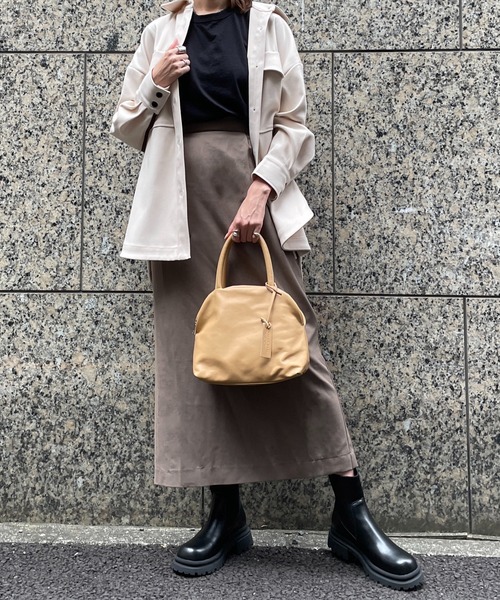 marco masi（マルコマージ）の「【MARCO MASI】シンプルボストンS（ボストンバッグ・レディース・オレンジ/ベージュ系その他/グレー・FREE）」の12枚目の写真