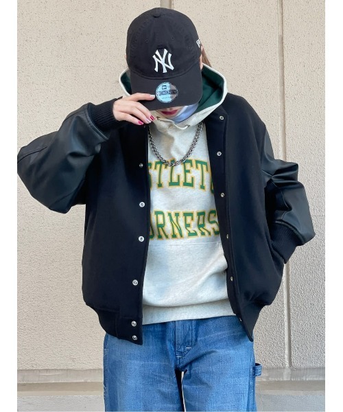Champion（チャンピオン）の「【Champion】２段カレッジパーカー（パーカー・メンズ・ネイビー/グレー/オフホワイト・M/L/XL）」の14枚目の写真