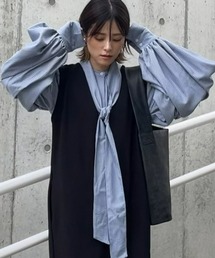 ECRIRE | 【yun_wearコラボ】ボリュームスリーブストライプシャツ(シャツ/ブラウス)