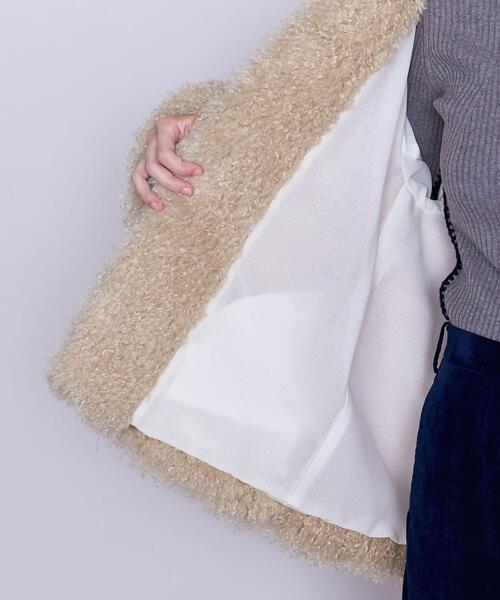 AEWEN MATOPH（イウエン マトフ）の「＜AEWEN MATOPH＞フェイクファー ノーカラーコート（ノーカラーコート・レディース・ベージュ・38/36）」の11枚目の写真