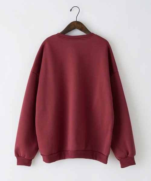 BASQUE magenta(バスクマゼンタ)の「ビッグシルエット カレッジロゴ プルオーバースウェット(スウェット・レディース・ブラック/グレー/ブルー/レッド/グリーン/イエロー・FREE)」の19枚目の写真