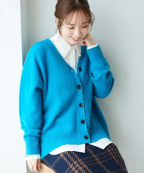 le.coeur blanc（ルクールブラン）の「パールカラーシャツ（シャツ/ブラウス・レディース・オフホワイト/ブルー系その他2・38）」の2枚目の写真