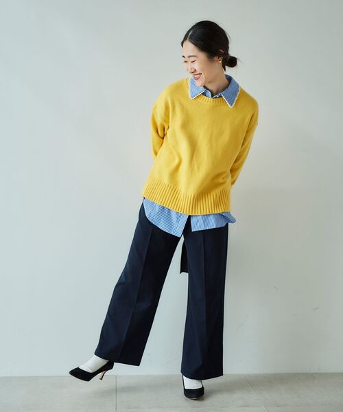 le.coeur blanc（ルクールブラン）の「パールカラーシャツ（シャツ/ブラウス・レディース・オフホワイト/ブルー系その他2・38）」の10枚目の写真