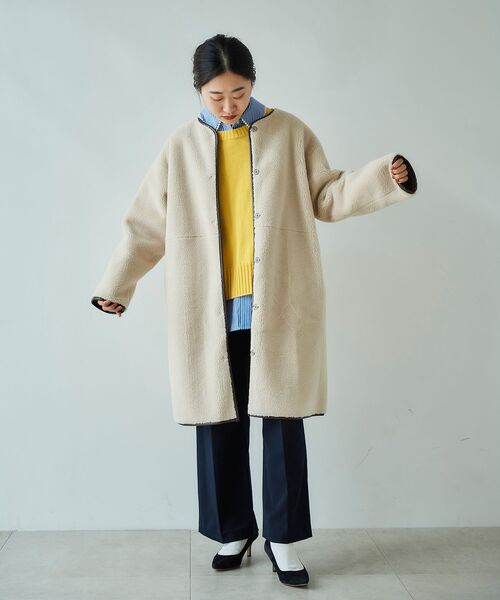 le.coeur blanc（ルクールブラン）の「パールカラーシャツ（シャツ/ブラウス・レディース・オフホワイト/ブルー系その他2・38）」の11枚目の写真