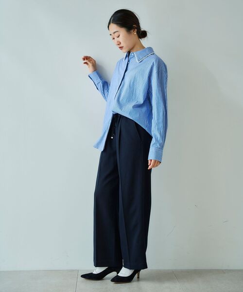 le.coeur blanc（ルクールブラン）の「パールカラーシャツ（シャツ/ブラウス・レディース・オフホワイト/ブルー系その他2・38）」の13枚目の写真