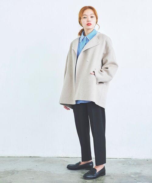 le.coeur blanc（ルクールブラン）の「パールカラーシャツ（シャツ/ブラウス・レディース・オフホワイト/ブルー系その他2・38）」の18枚目の写真