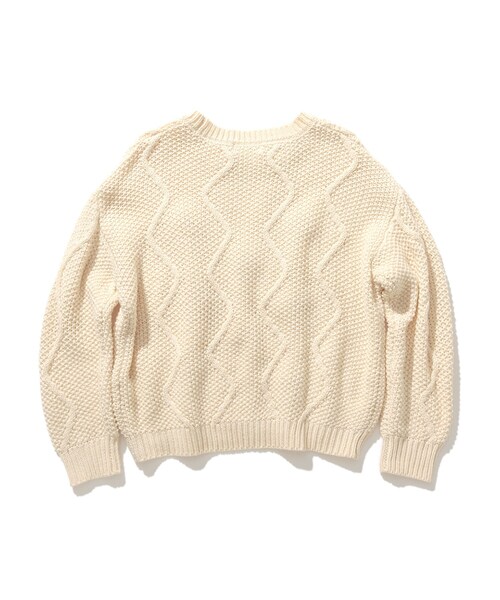 SHOO・LA・RUE（シューラルー）の「【110-140cm】ケーブルぽこぽこニット（ニット/セーター・キッズ・ベージュ/アイボリー・11/12/13/14）」の5枚目の写真