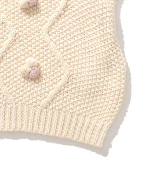 SHOO・LA・RUE（シューラルー）の「【110-140cm】ケーブルぽこぽこニット（ニット/セーター・キッズ・ベージュ/アイボリー・11/12/13/14）」の8枚目の写真