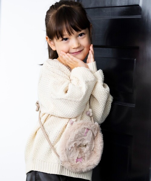 SHOO・LA・RUE（シューラルー）の「【110-140cm】ケーブルぽこぽこニット（ニット/セーター・キッズ・ベージュ/アイボリー・11/12/13/14）」の12枚目の写真