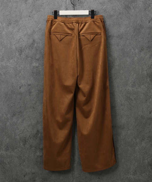 SASQUATCHfabrix.（サスクワァッチファブリックス）の「【Sasquatchfabrix.】FAUX SUEDE FLARE SILHOUETTE TRA（その他パンツ・メンズ・ネイビー/ブラウン・LARGE/MEDIUM）」の3枚目の写真