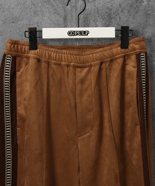 SASQUATCHfabrix.（サスクワァッチファブリックス）の「【Sasquatchfabrix.】FAUX SUEDE FLARE SILHOUETTE TRA（その他パンツ・メンズ・ネイビー/ブラウン・LARGE/MEDIUM）」の4枚目の写真