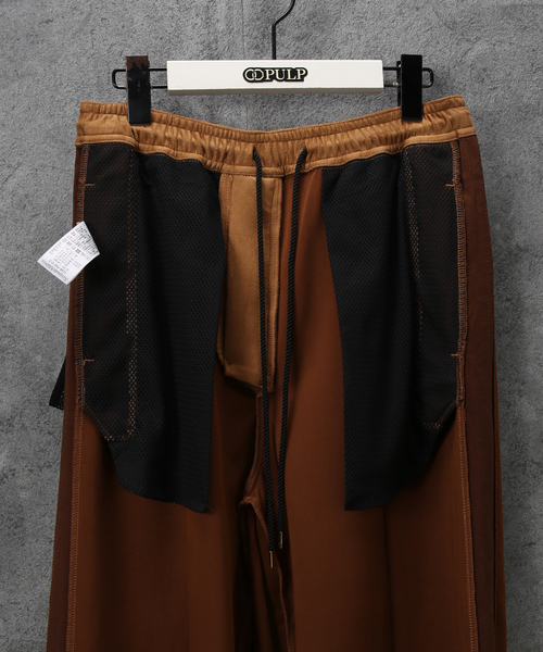 SASQUATCHfabrix.（サスクワァッチファブリックス）の「【Sasquatchfabrix.】FAUX SUEDE FLARE SILHOUETTE TRA（その他パンツ・メンズ・ネイビー/ブラウン・LARGE/MEDIUM）」の12枚目の写真