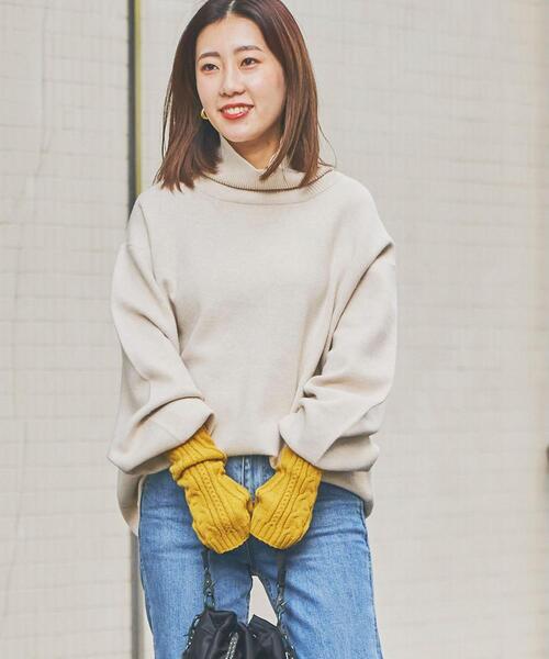 coen(コーエン)の「ケーブル編みアームウォーマー(アームカバー・レディース・ケリー/イエロー/グレー/オレンジ系その他・FREE)」の13枚目の写真