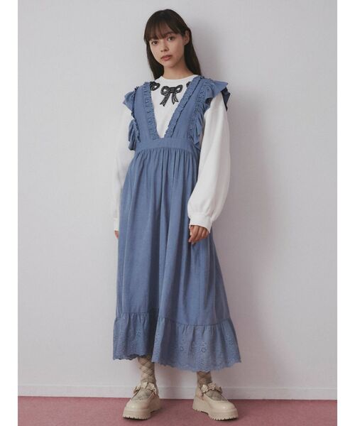 merry jenny（メリージェニー）の「リボンリボンリボントレーナー（Tシャツ/カットソー・レディース・グレー/オフホワイト/ボルドー・FREE）」の18枚目の写真