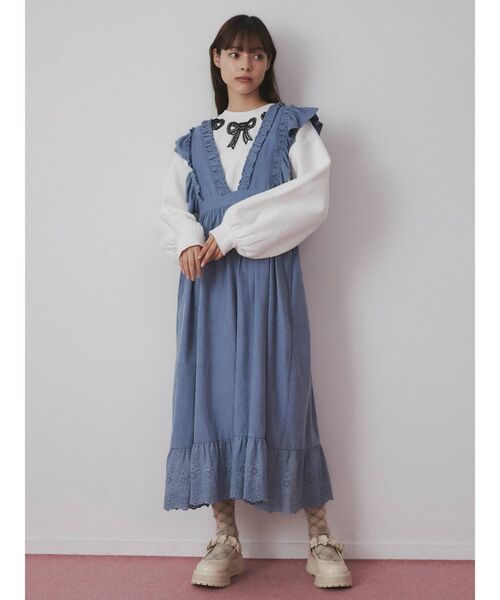 merry jenny（メリージェニー）の「リボンリボンリボントレーナー（Tシャツ/カットソー・レディース・グレー/オフホワイト/ボルドー・FREE）」の19枚目の写真