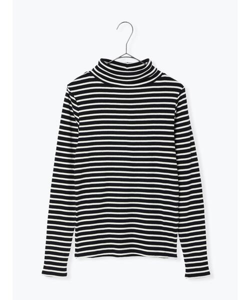 sm2rhythm（サマンサモスモスリズム）の「リブタートルプルオーバー（Tシャツ/カットソー・レディース・ブラック/オフホワイト/シルバーグレー・ﾌﾘ-）」の2枚目の写真