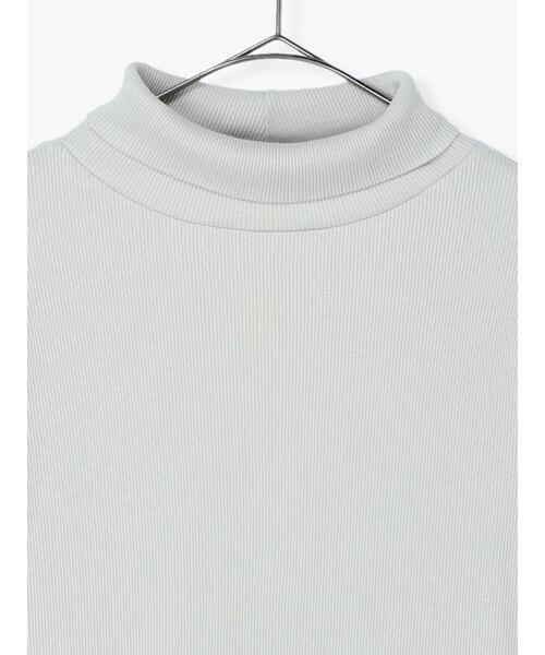 sm2rhythm（サマンサモスモスリズム）の「リブタートルプルオーバー（Tシャツ/カットソー・レディース・ブラック/オフホワイト/シルバーグレー・ﾌﾘ-）」の6枚目の写真