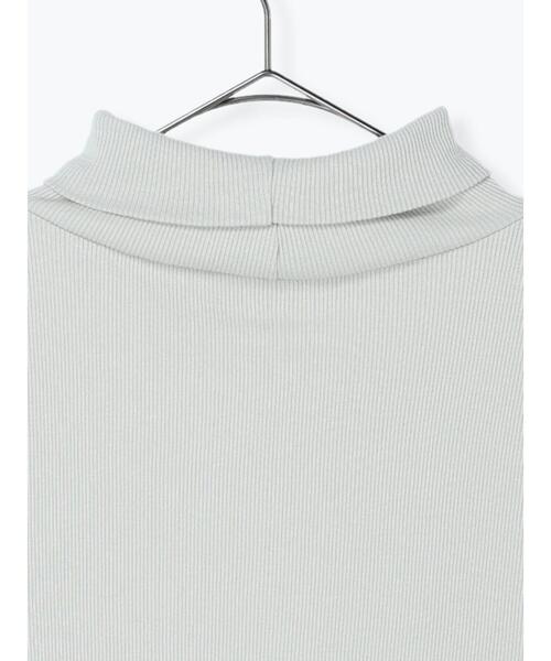 sm2rhythm（サマンサモスモスリズム）の「リブタートルプルオーバー（Tシャツ/カットソー・レディース・ブラック/オフホワイト/シルバーグレー・ﾌﾘ-）」の9枚目の写真