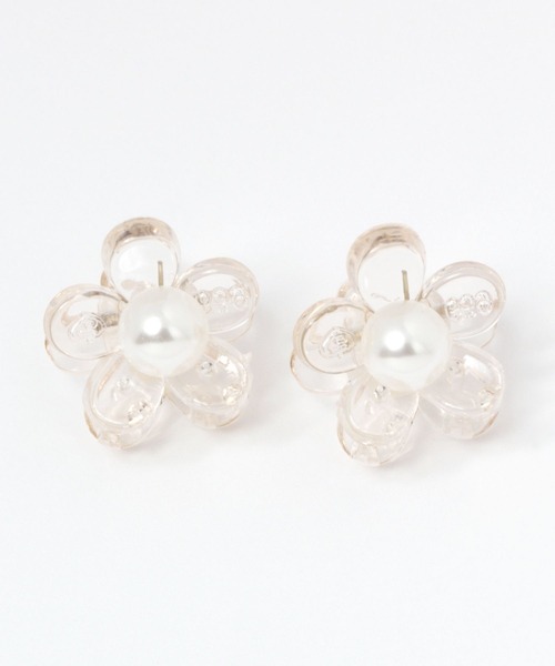 repipi armario（レピピ アルマリオ）の「フラワーパールチビクリップ（ヘアピン・キッズ・ブラウン/ブラック/クリア/ホワイト系その他・FREE）」の2枚目の写真