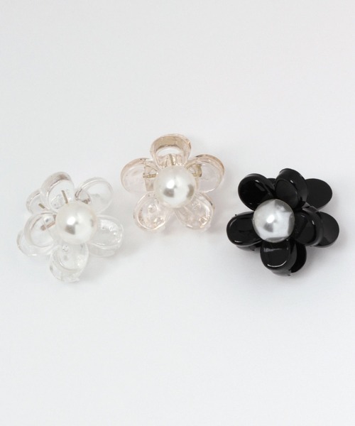 repipi armario（レピピ アルマリオ）の「フラワーパールチビクリップ（ヘアピン・キッズ・ブラウン/ブラック/クリア/ホワイト系その他・FREE）」の6枚目の写真