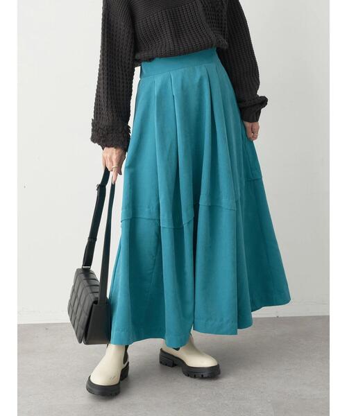 earth music&ecology(アースミュージックアンドエコロジー)の「タックボリュームスカート(スカート・レディース・ブラック/ベージュ/ブルーグリーン・M/S)」の19枚目の写真