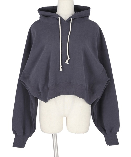 coca（coca）（コカ）の「ふあふあ裏起毛クロップドフーディ（パーカー・レディース・ライトピンク/ネイビー・M/L）」の15枚目の写真