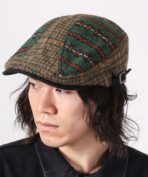 Sense of Grace(センスオブグレース)の「SENSE OF GRACE FAIR ISLE 4PT HUNTING ツイードハンチング(ハンチング/ベレー帽・メンズ・ブラック/ダークブラウン/ダークカーキ・FREE)」の14枚目の写真