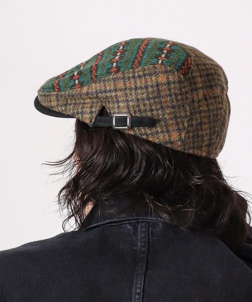 Sense of Grace(センスオブグレース)の「SENSE OF GRACE FAIR ISLE 4PT HUNTING ツイードハンチング(ハンチング/ベレー帽・メンズ・ブラック/ダークブラウン/ダークカーキ・FREE)」の13枚目の写真