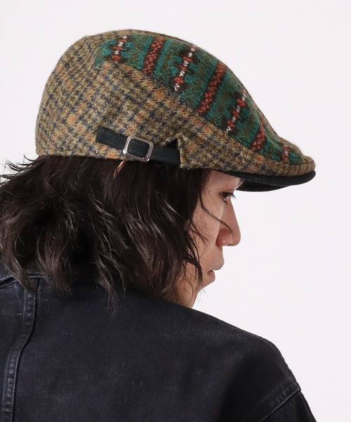 Sense of Grace(センスオブグレース)の「SENSE OF GRACE FAIR ISLE 4PT HUNTING ツイードハンチング(ハンチング/ベレー帽・メンズ・ブラック/ダークブラウン/ダークカーキ・FREE)」の11枚目の写真