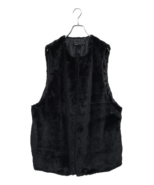 MinoriTY（マイノリティ）の「【MinoriTY】フェイクファーベスト ボアベスト オーバーサイズ ルーズサイズ メンズ 春服 冬服 レイヤードアイテム（ベスト・メンズ・ブラウン/ブラック・L/M）」の9枚目の写真