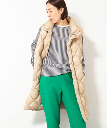 NOLLEY’S | ハイゲージ天竺/ボーダー・アシメロンT(Tシャツ/カットソー)