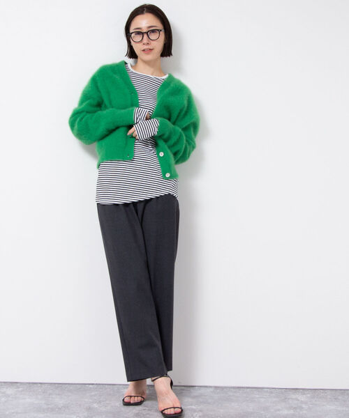 NOLLEY’S（ノーリーズ）の「ハイゲージ天竺/ボーダー・アシメロンT（Tシャツ/カットソー・レディース・ホワイト/ブルー系その他3/ホワイト系その他4・FREE）」の12枚目の写真