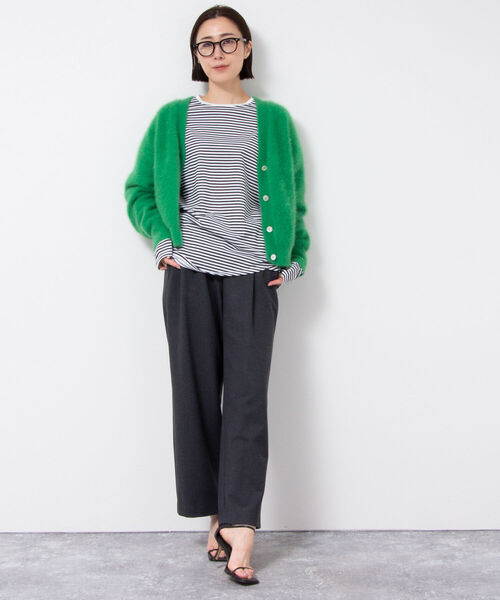 NOLLEY’S（ノーリーズ）の「ハイゲージ天竺/ボーダー・アシメロンT（Tシャツ/カットソー・レディース・ホワイト/ブルー系その他3/ホワイト系その他4・FREE）」の16枚目の写真