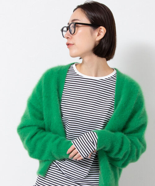 NOLLEY’S（ノーリーズ）の「ハイゲージ天竺/ボーダー・アシメロンT（Tシャツ/カットソー・レディース・ホワイト/ブルー系その他3/ホワイト系その他4・FREE）」の5枚目の写真