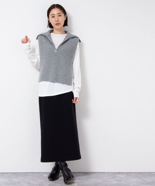 NOLLEY’S（ノーリーズ）の「ハイゲージ天竺/ボーダー・アシメロンT（Tシャツ/カットソー・レディース・ホワイト/ブルー系その他3/ホワイト系その他4・FREE）」の20枚目の写真