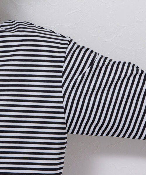 NOLLEY’S（ノーリーズ）の「ハイゲージ天竺/ボーダー・アシメロンT（Tシャツ/カットソー・レディース・ホワイト/ブルー系その他3/ホワイト系その他4・FREE）」の14枚目の写真