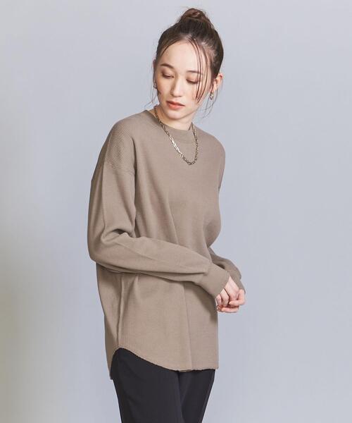 BEAUTY&YOUTH UNITED ARROWS(ビューティーアンドユースユナイテッドアローズ)の「【WEB限定】バルーン サーマル クルーネック カットソー(Tシャツ/カットソー・メンズ・コバルトブルー/ブラウン/ブラック/ナチュラル・S/M/L)」の5枚目の写真