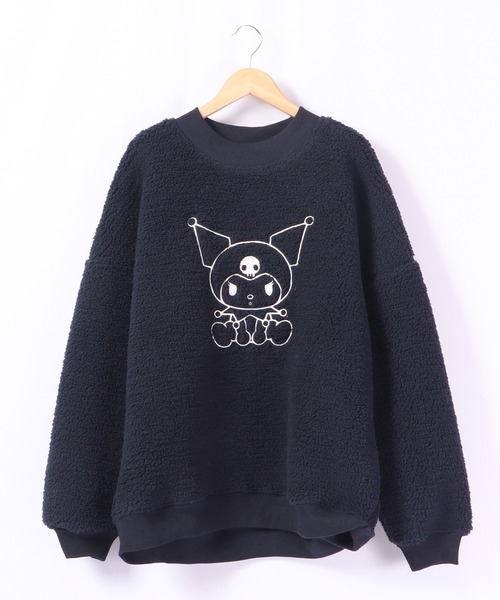 WAIKEI★ポチャッコ ホリデー トレーナー ポチャッコ 刺繍 サンリオ BIG シルエット トレーナー ボア 長袖