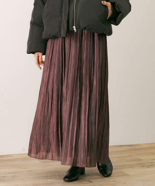 URBAN RESEARCH Sonny Label(アーバンリサーチサニーレーベル)の「シャイニープリーツスカート(スカート・レディース・ネイビー/ブラウン/グレー系その他・FREE)」の12枚目の写真