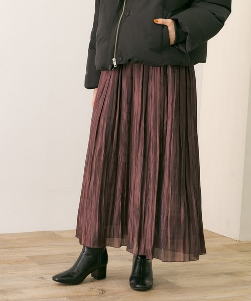 URBAN RESEARCH Sonny Label(アーバンリサーチサニーレーベル)の「シャイニープリーツスカート(スカート・レディース・ネイビー/ブラウン/グレー系その他・FREE)」の13枚目の写真