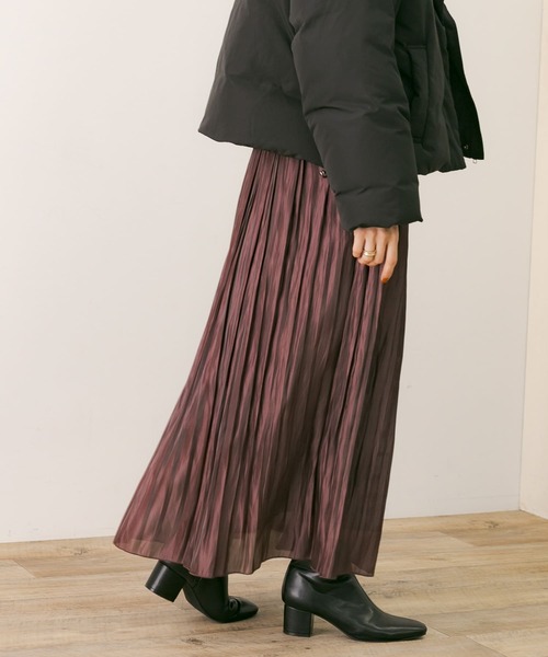 URBAN RESEARCH Sonny Label(アーバンリサーチサニーレーベル)の「シャイニープリーツスカート(スカート・レディース・ネイビー/ブラウン/グレー系その他・FREE)」の16枚目の写真